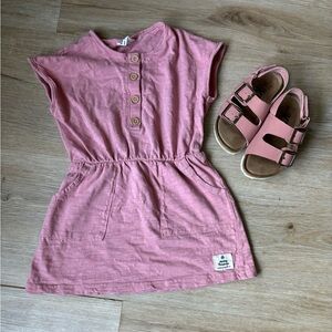 Dress and sandals for toddler girls